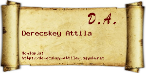 Derecskey Attila névjegykártya